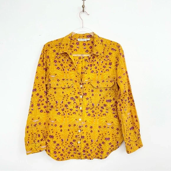 Roller Rabbit Rhone Guy Shirt in Yellow Floral - Picture 2 of 5